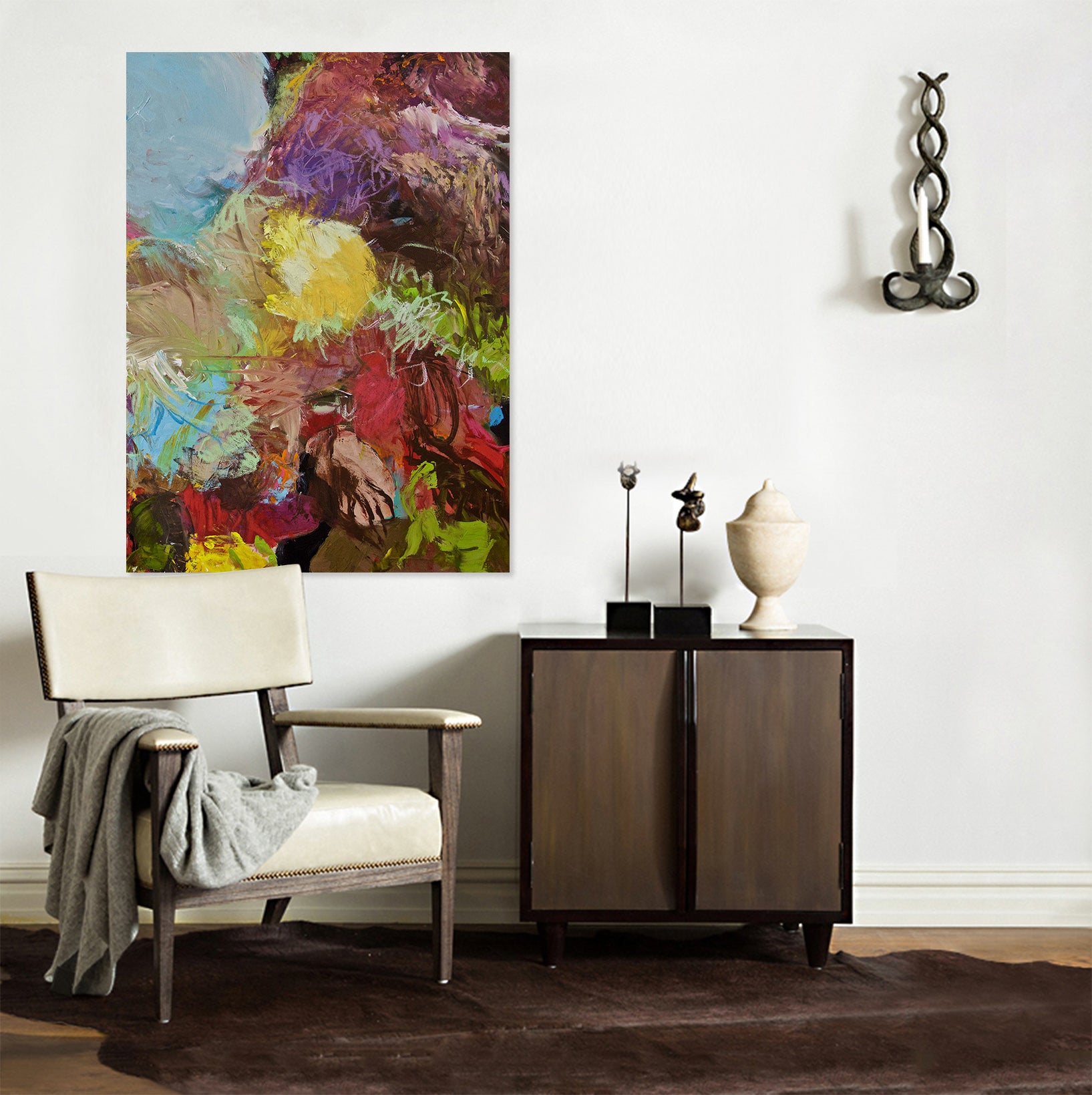 3D Painted Flowers 273 Allan P. Friedlander Wall Sticker