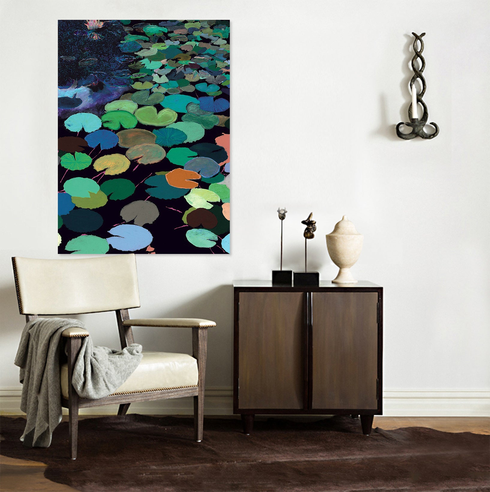 3D Lotus Leaf 280 Allan P. Friedlander Wall Sticker
