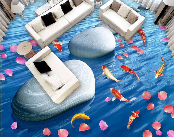 3D Stones Floor Mural Wallpaper AJ Wallpaper 2