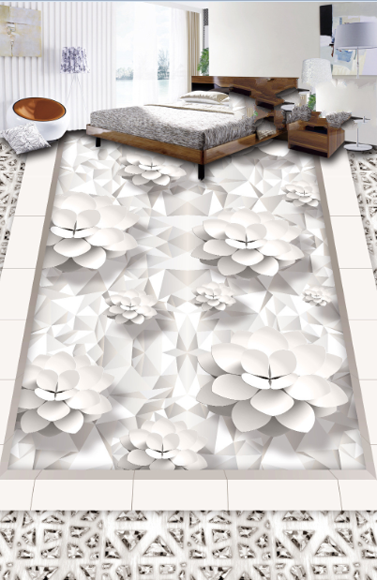 3D Blossoms Floor Mural Wallpaper AJ Wallpaper 2
