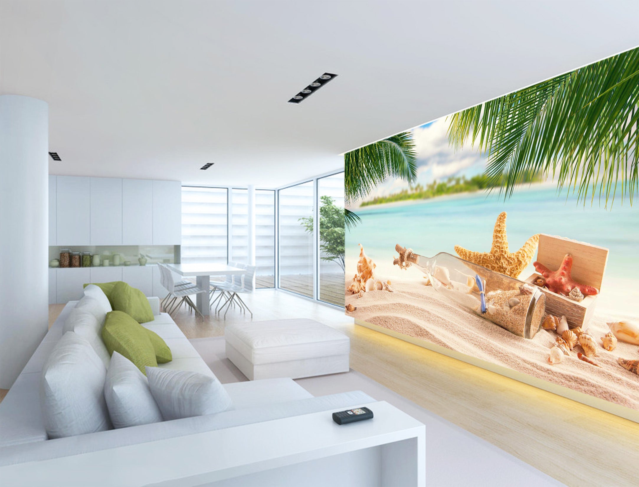 3D Beach Shells 1030 Wall Murals