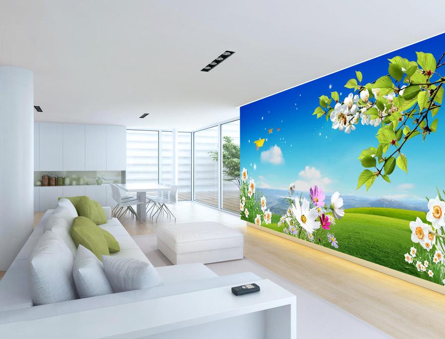 3D Wild Little White Flower 121 Wallpaper AJ Wallpaper