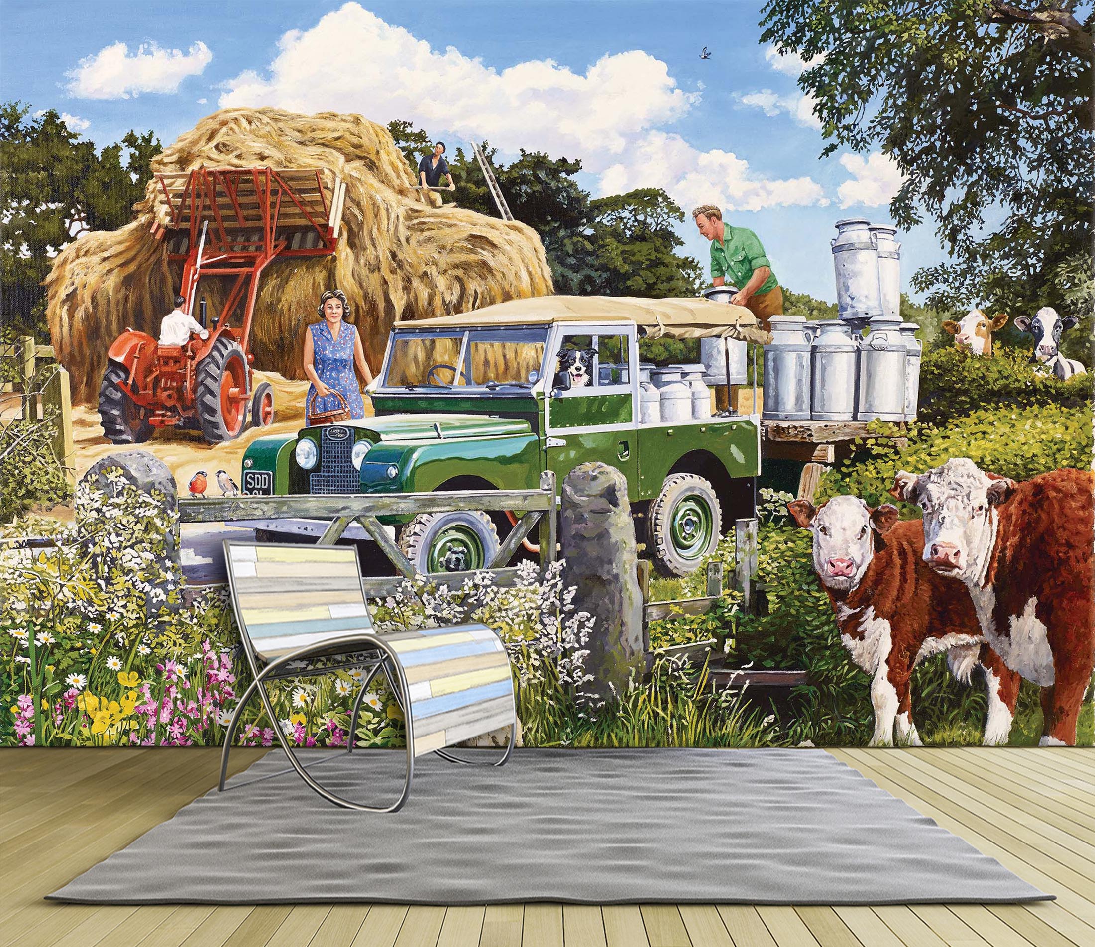 3D Collecting The Churns 1014 Trevor Mitchell Wall Mural Wall Murals
