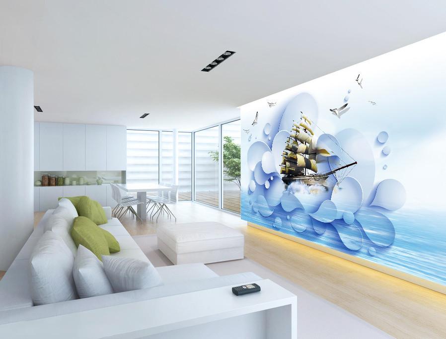 3D Sailing Boat Sea 232 Wallpaper AJ Wallpaper