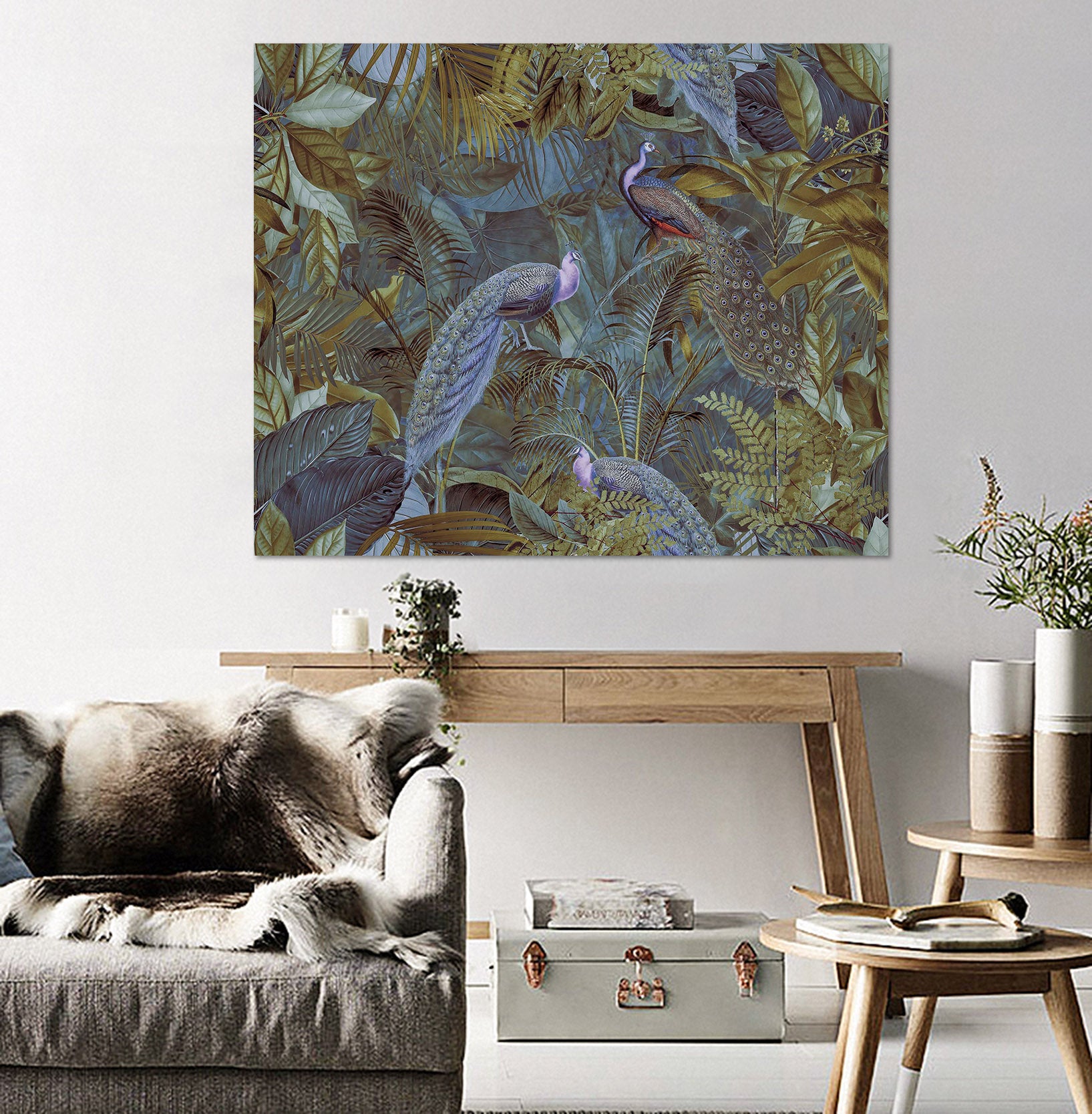 3D Green Peacock 111 Andrea haase Wall Sticker