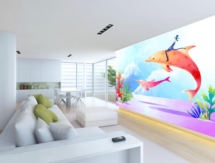 3D Jumping Dolphin 229 Wallpaper AJ Wallpapers