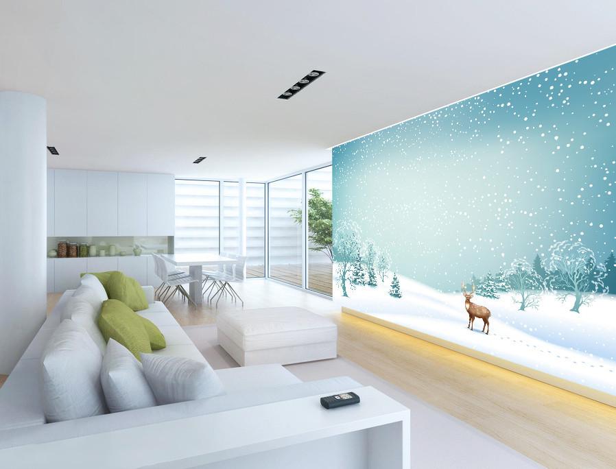 3D Snowflake Deer 99 Wallpaper AJ Wallpaper