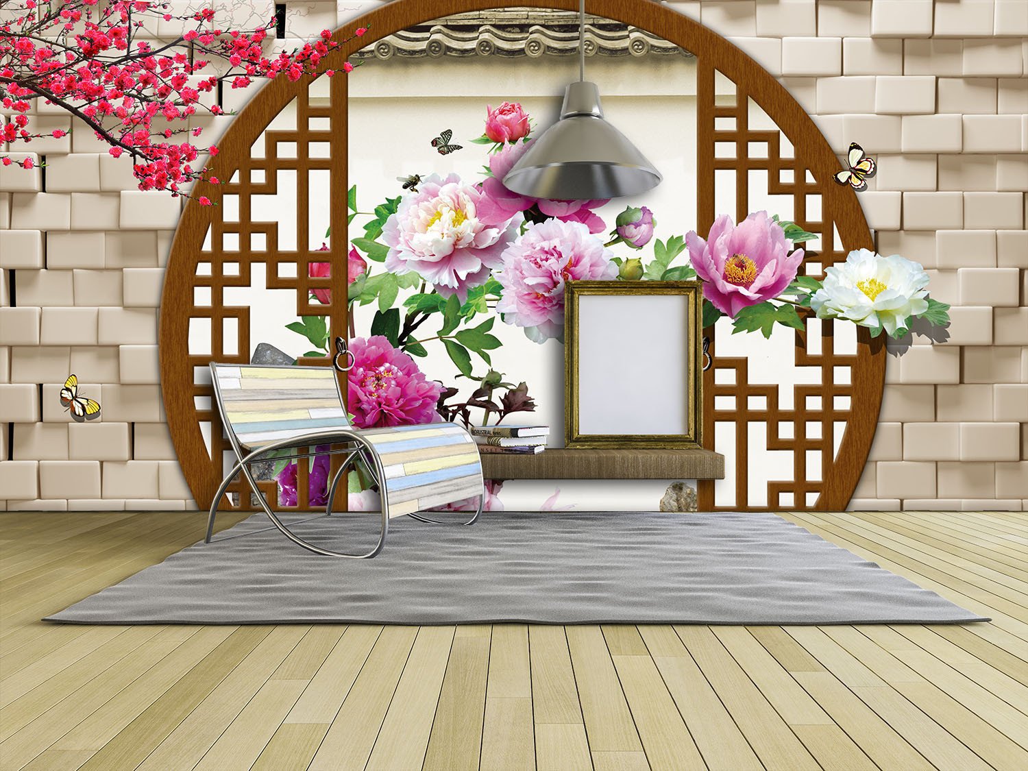 Peony Flowers Wallpaper AJ Wallpaper 2