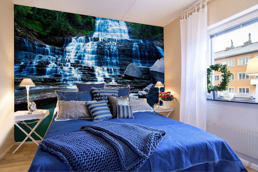 Waterfall And Green Lake 57 Wallpaper AJ Wallpaper 1