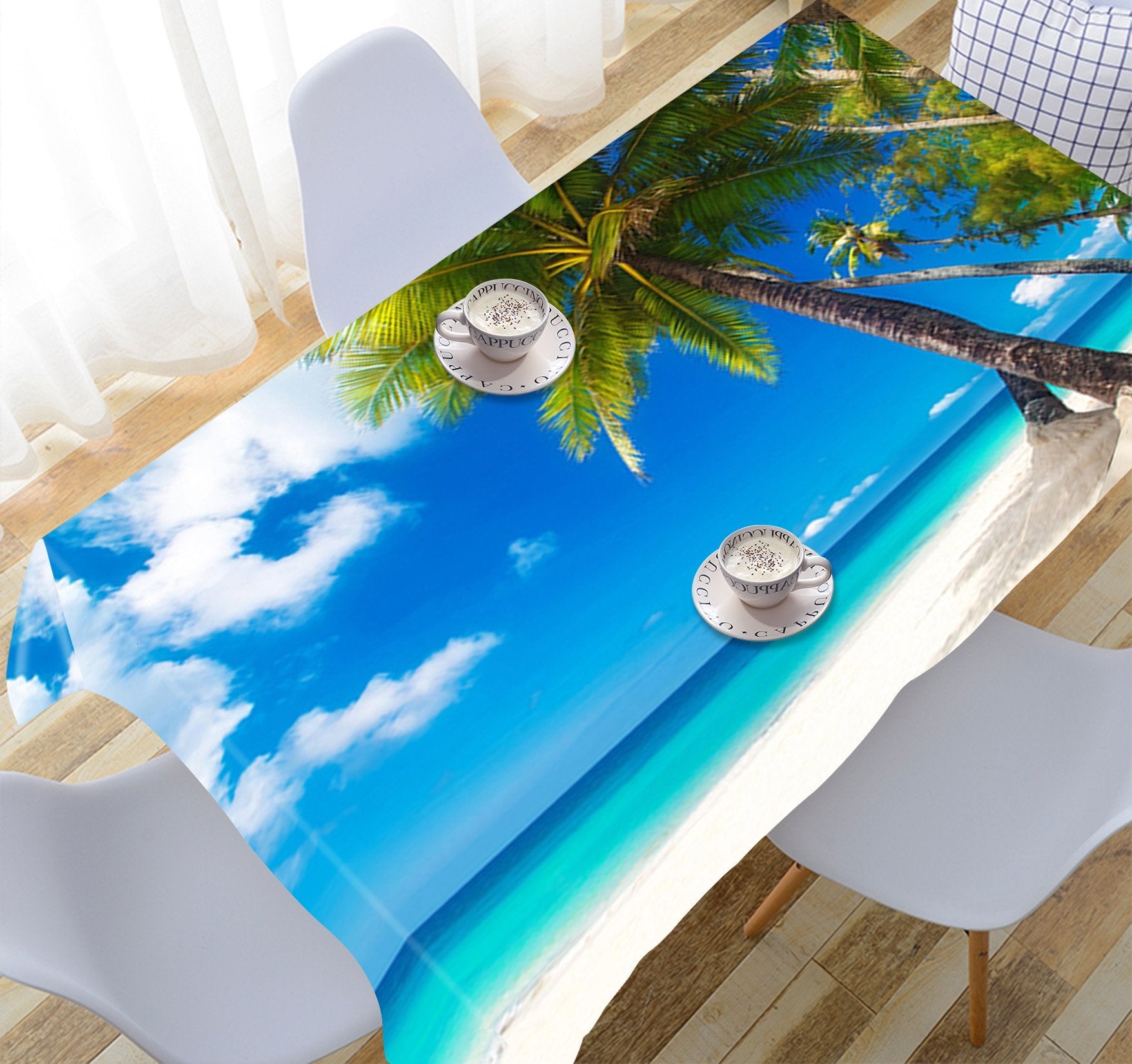 3D Beach Trees 792 Tablecloths Wallpaper AJ Wallpaper