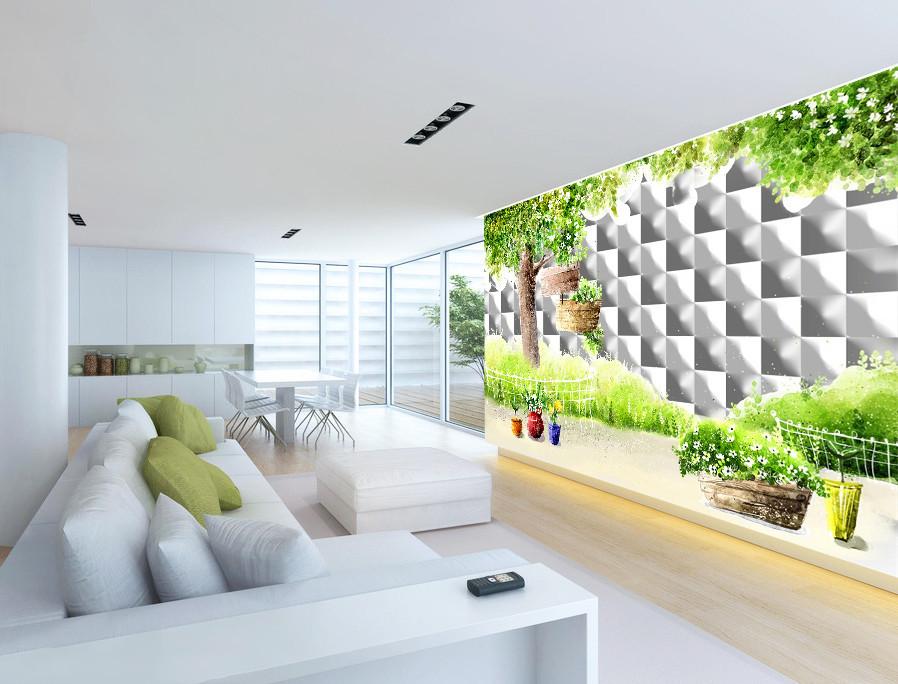 3D Dainty Tree Basket 329 Wallpaper AJ Wallpaper