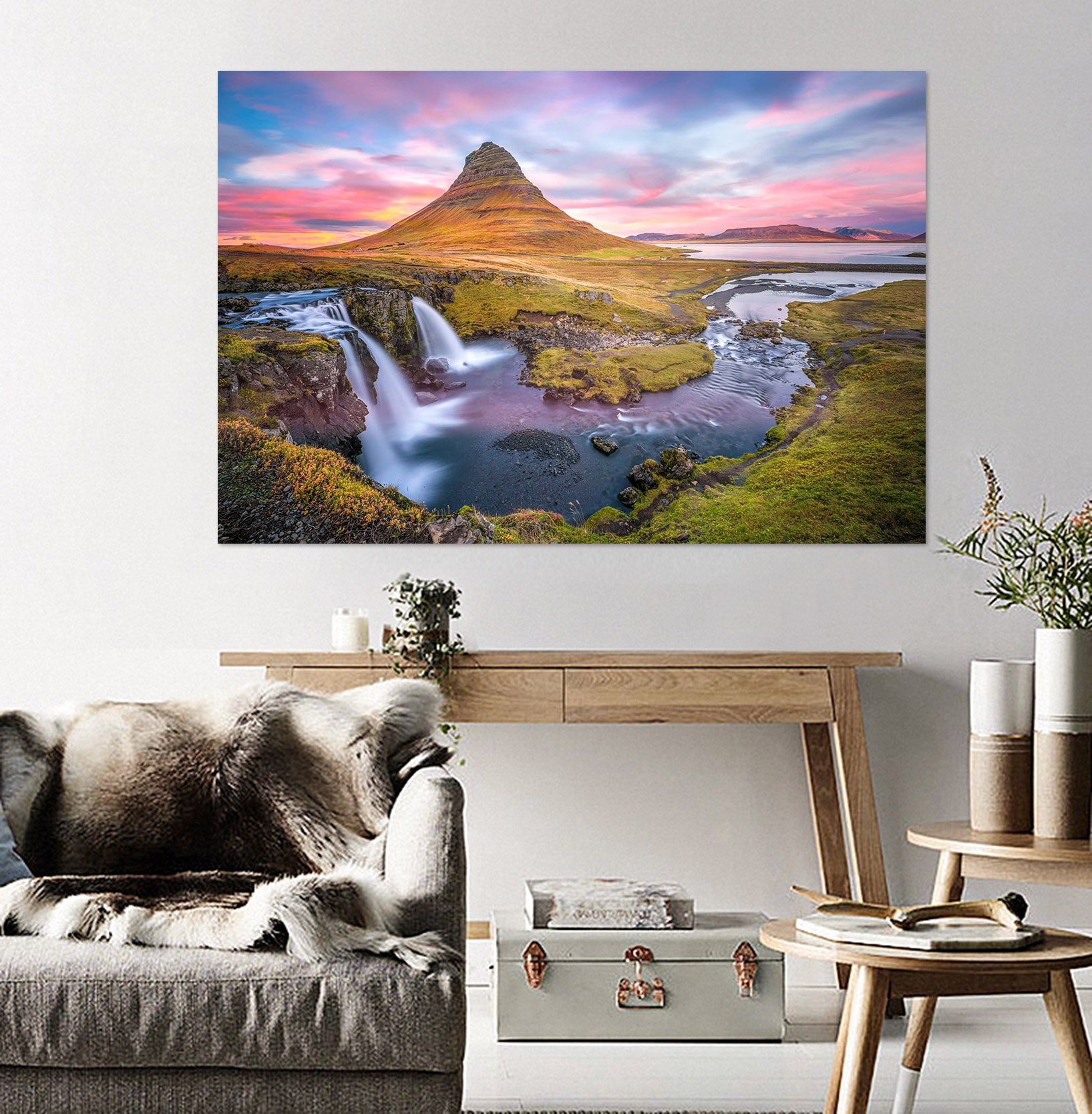 3D Canyon Waterfall 159 Marco Carmassi Wall Sticker