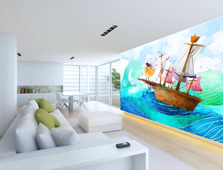 3D Sailing Boat Windy Girl 7 Wallpaper AJ Wallpaper 2