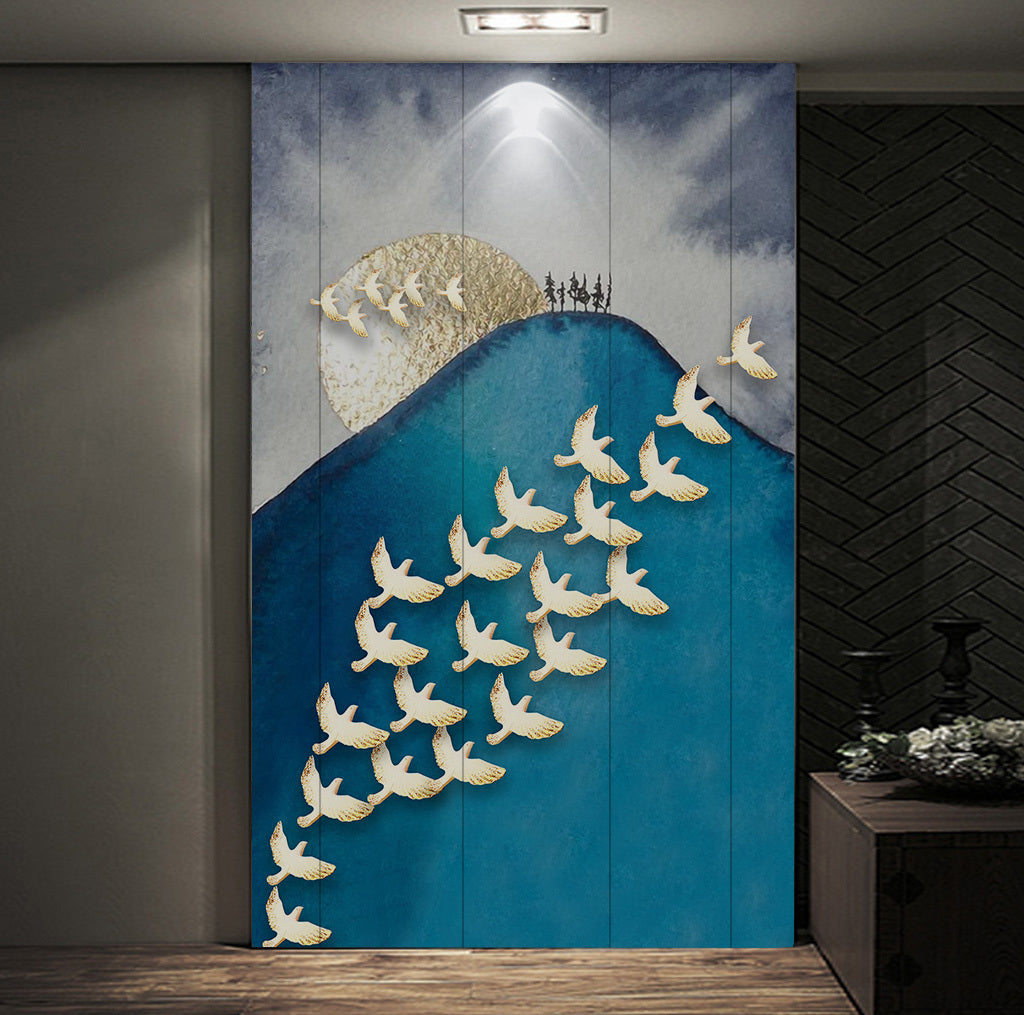 3D Group Of Birds WG107 Wall Murals