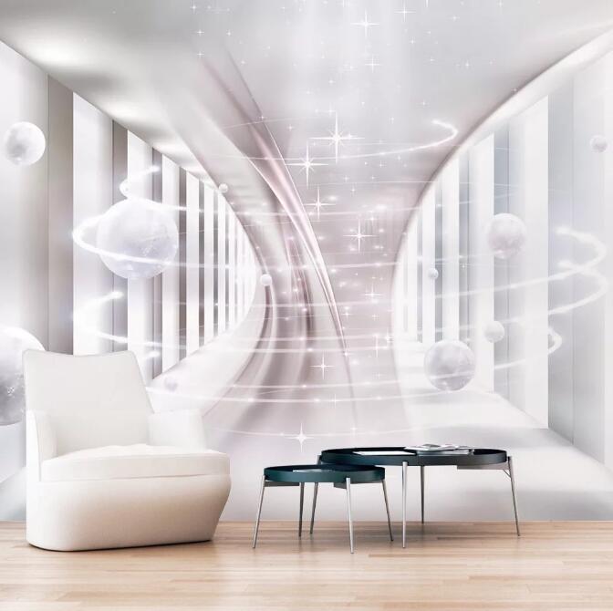 3D White Circle WG34 Wall Murals Wallpaper AJ Wallpaper 2