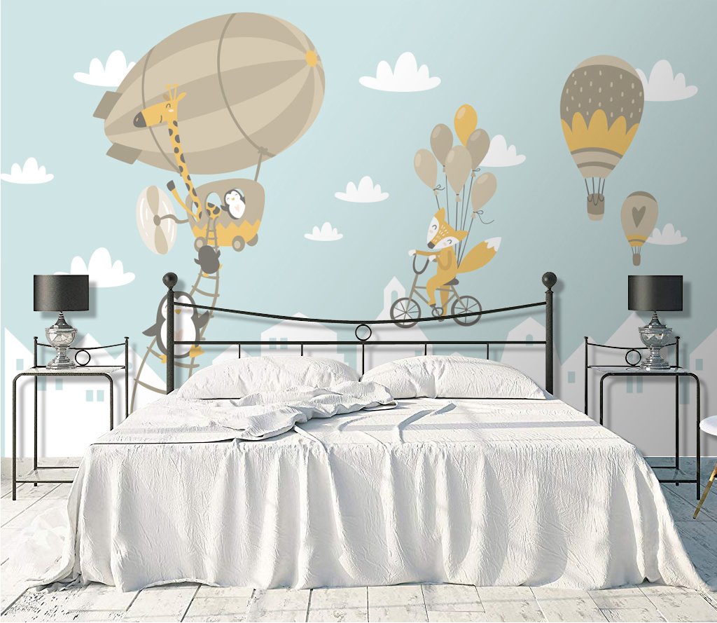 3D Hot Air Balloon 813 Wall Murals Wallpaper AJ Wallpaper 2