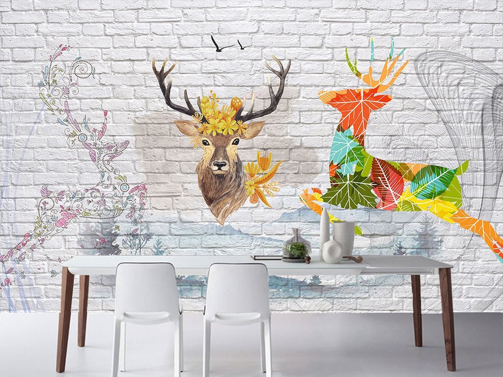 3D ELK 164 Wall Murals Wallpaper AJ Wallpaper 2