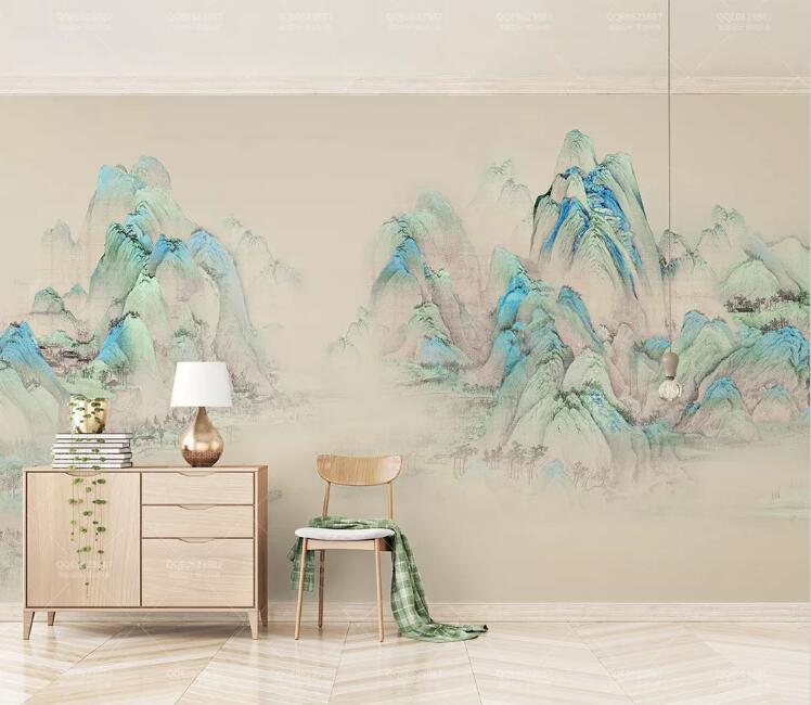 3D Green Valley WC215 Wall Murals