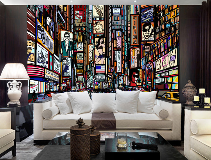 Colorful Billboards Wallpaper AJ Wallpaper