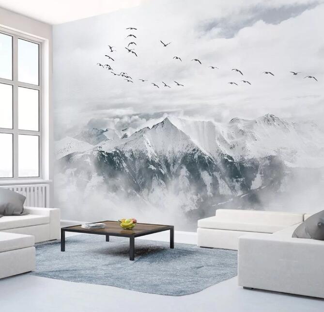 3D Misty Valley WG12 Wall Murals Wallpaper AJ Wallpaper 2