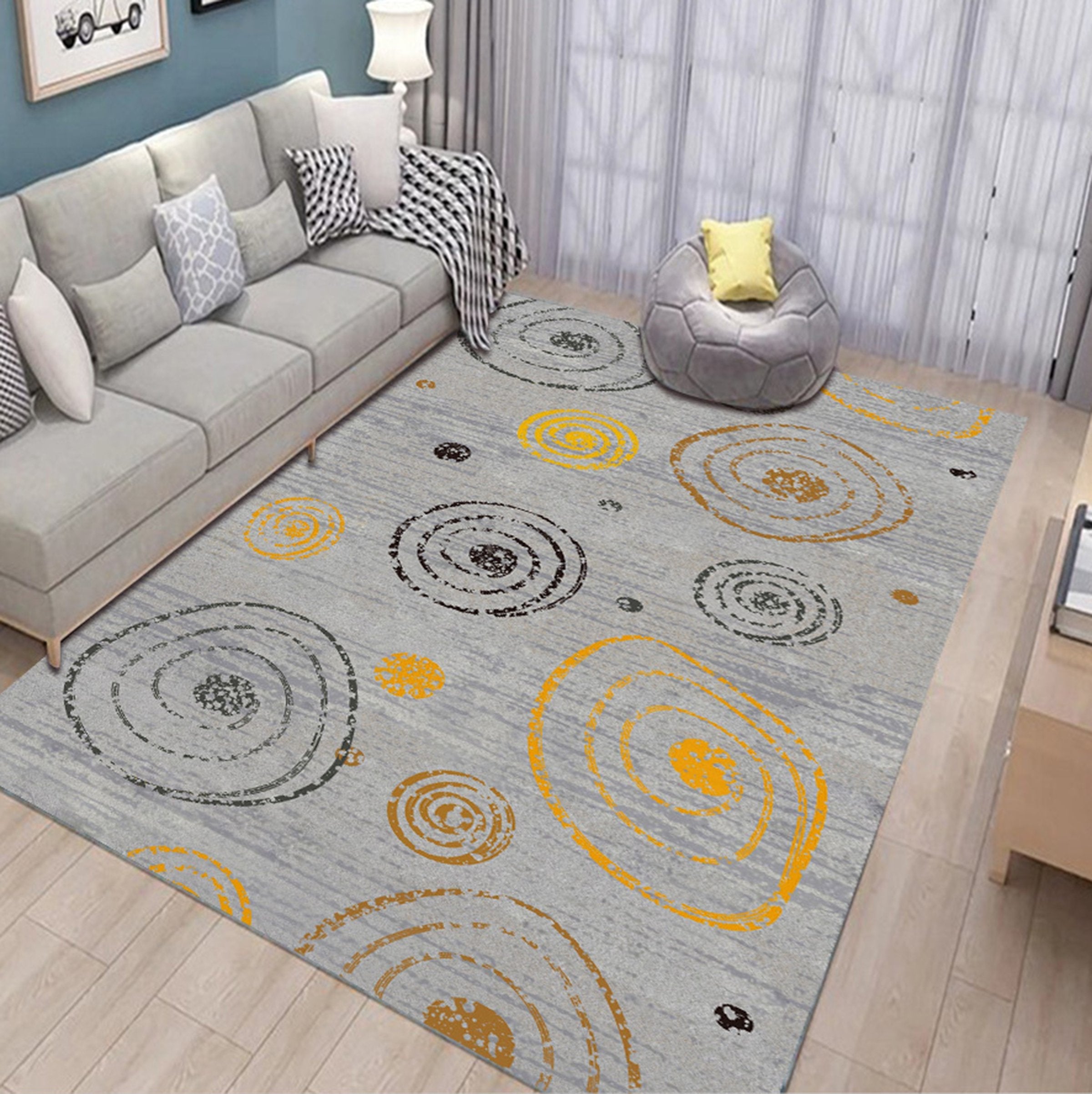 3D Colorful Circle WG440 Non Slip Rug Mat Mat AJ Creativity Home