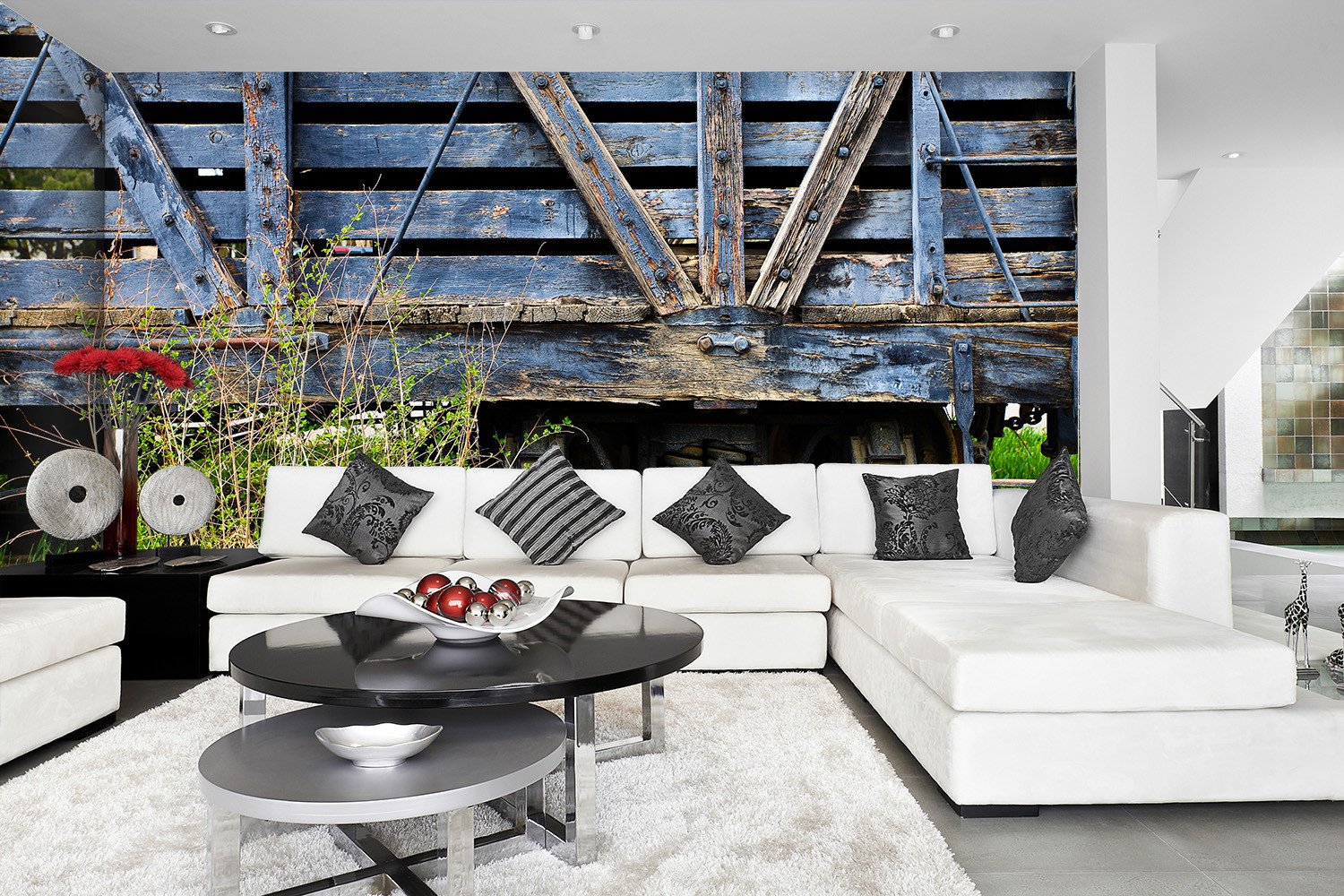 Train Wood Carriage Wallpaper AJ Wallpaper