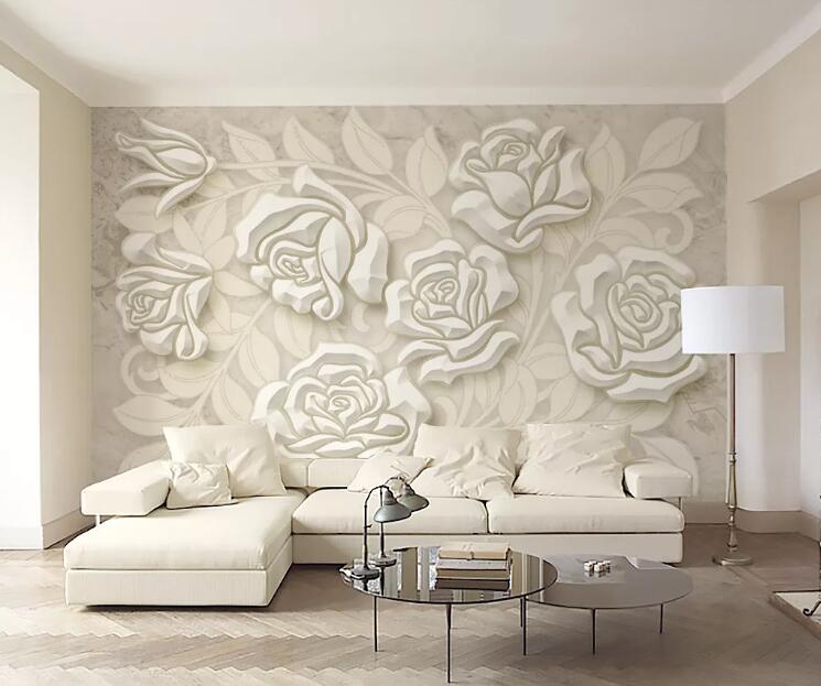 3D Carving Flowers WG80 Wall Murals Wallpaper AJ Wallpaper 2