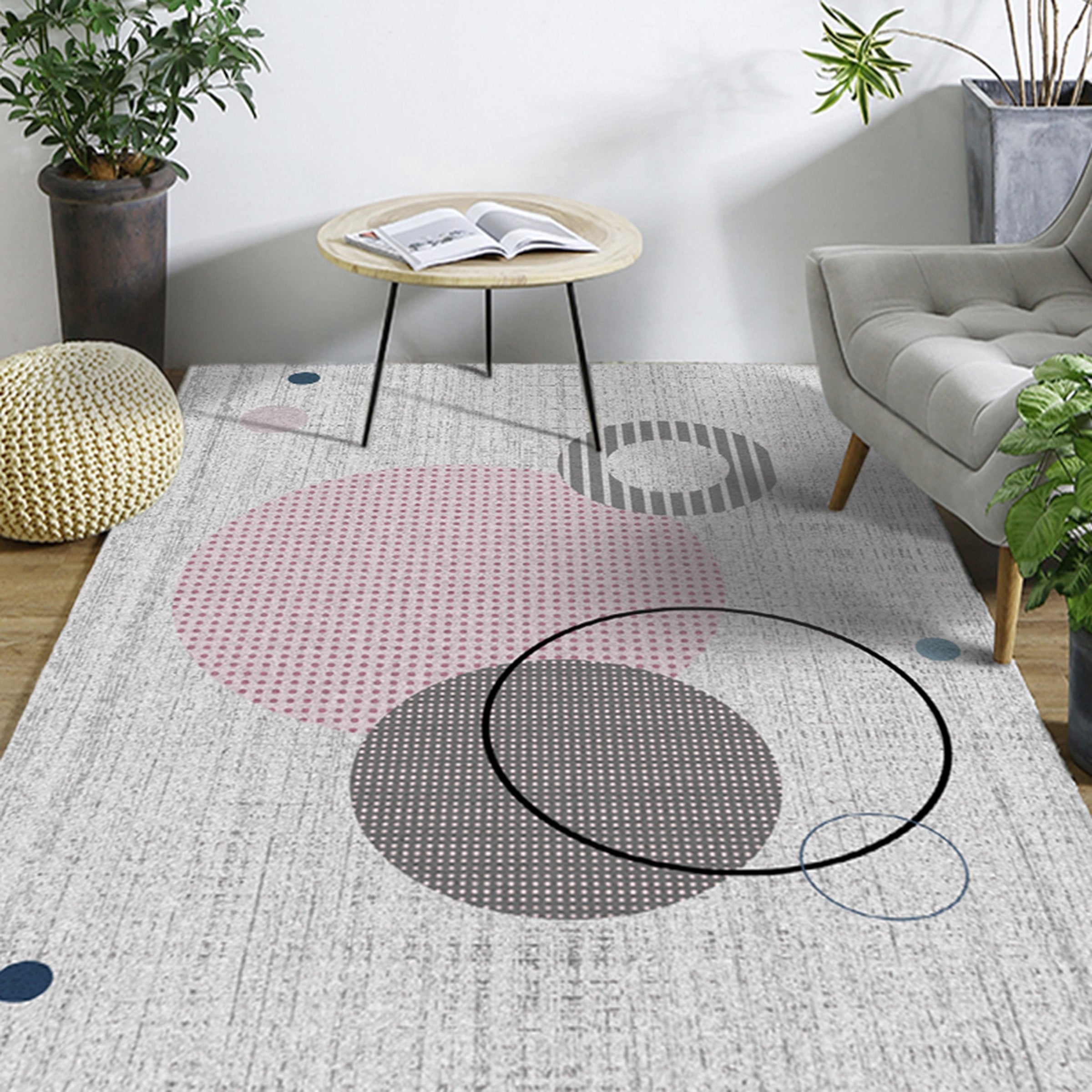 3D Modern Round WG544 Non Slip Rug Mat Mat AJ Creativity Home