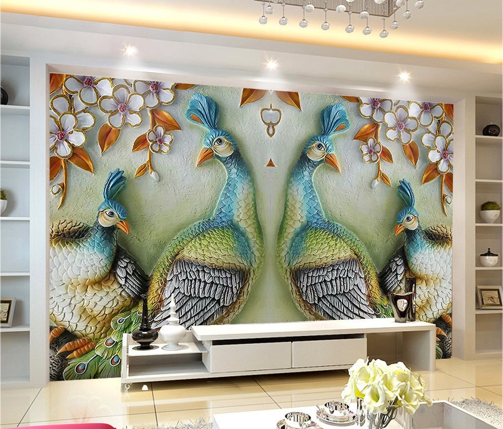 3D Peacock 115 Wall Murals Wallpaper AJ Wallpaper 2