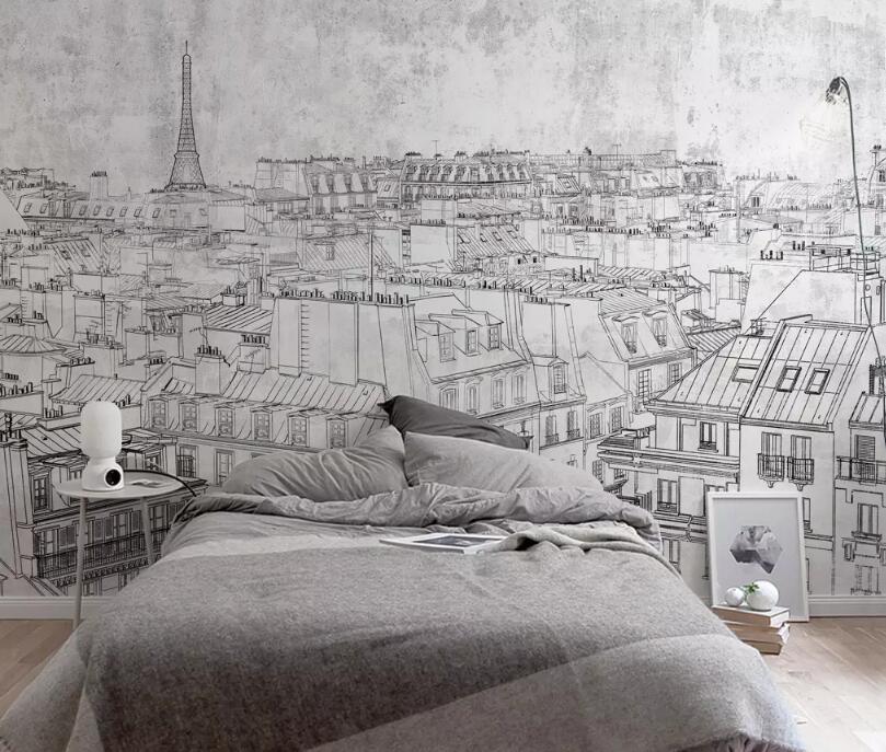 3D Grey City WC74 Wall Murals Wallpaper AJ Wallpaper 2