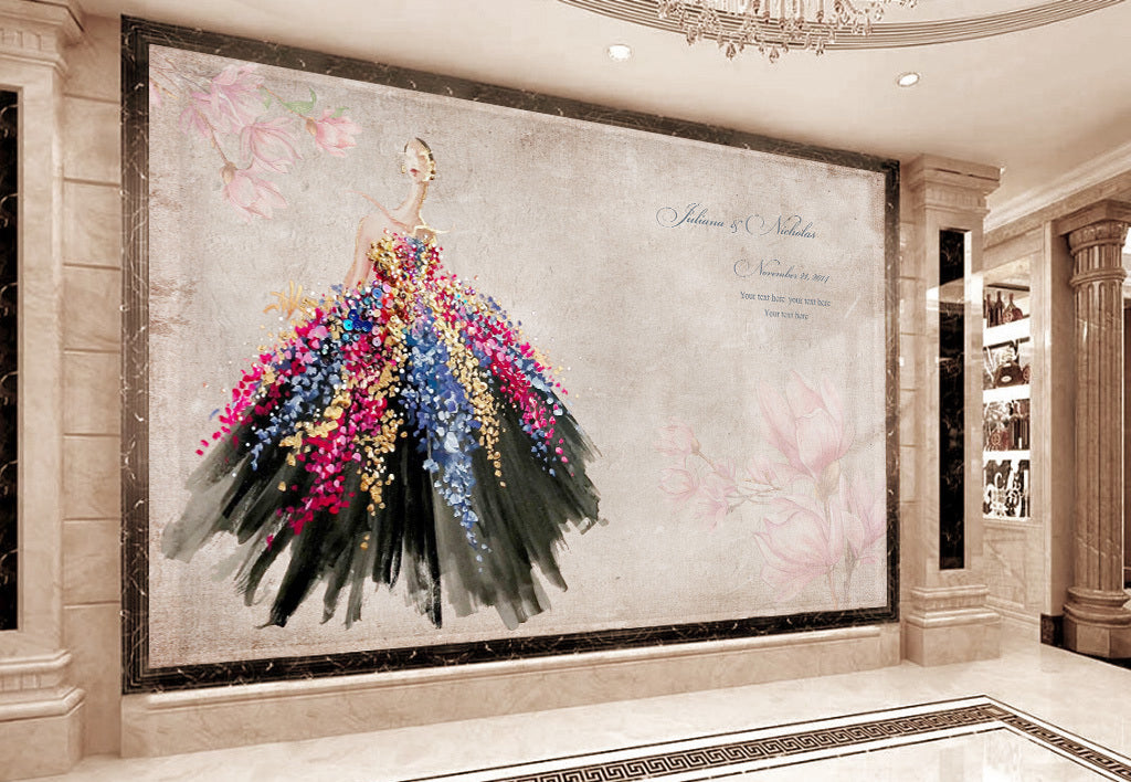 3D Colored Flower WG136 Wall Murals