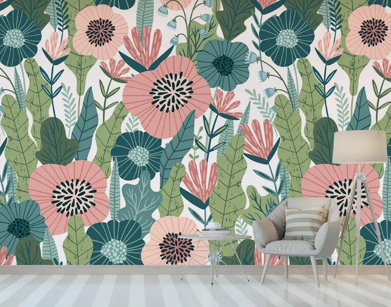 3D Plant Flower WG48 Wall Murals Wallpaper AJ Wallpaper 2