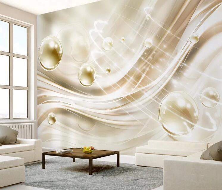 3D Wavy Drops WC100 Wall Murals