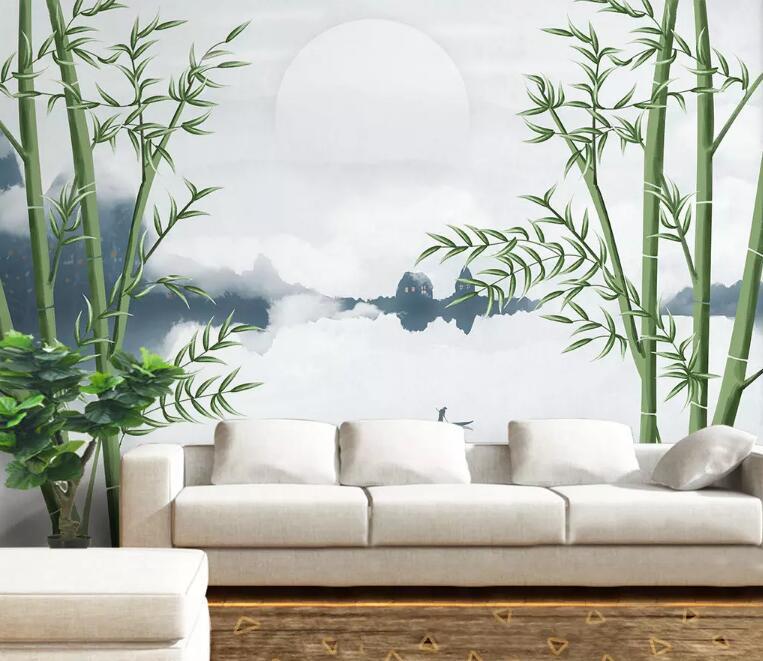 3D Bamboo Forest WG19 Wall Murals Wallpaper AJ Wallpaper 2