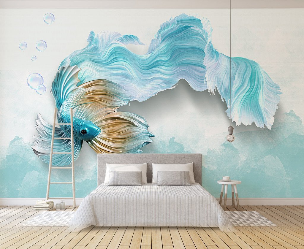 3D Goldfish 82 Wall Murals Wallpaper AJ Wallpaper 2
