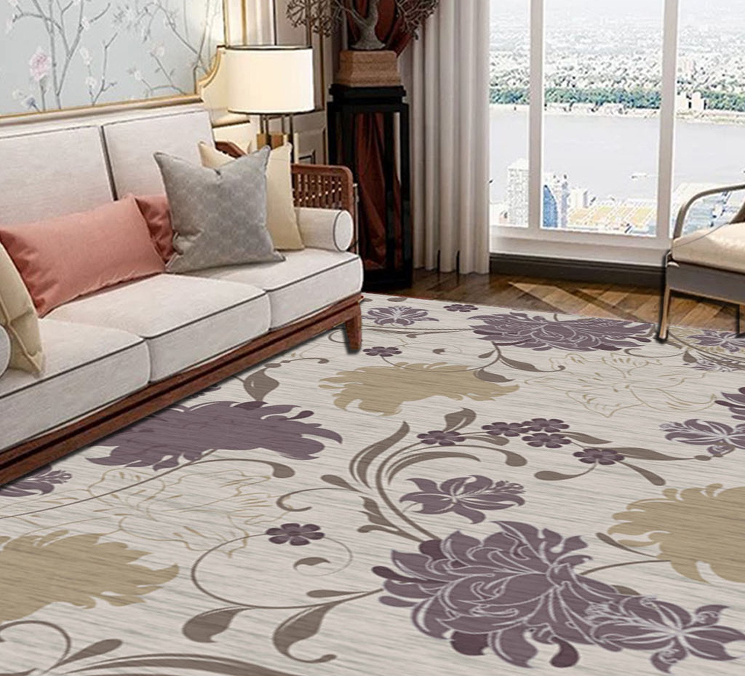 3D Colored Flowers WG526 Non Slip Rug Mat Mat AJ Creativity Home