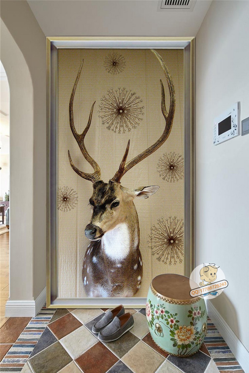 3D Elk Dandelion 553 Wall Murals Wallpaper AJ Wallpaper 2