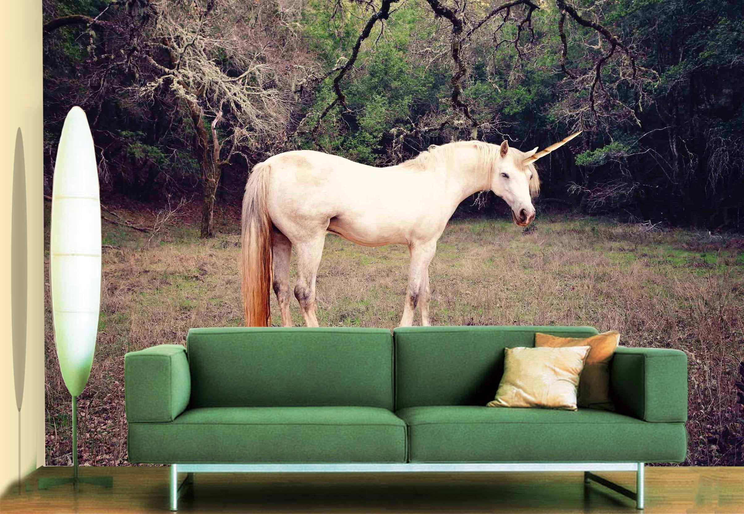 3D Dry Grass Unicorn 215 Wallpaper AJ Wallpaper