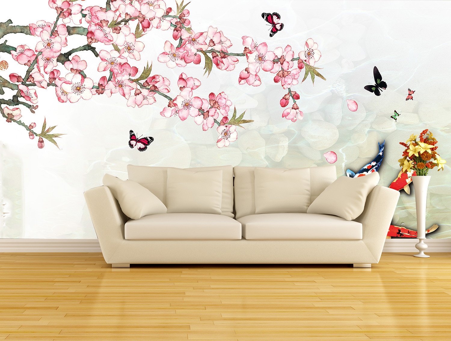 Fish And Plum Wallpaper AJ Wallpaper 2