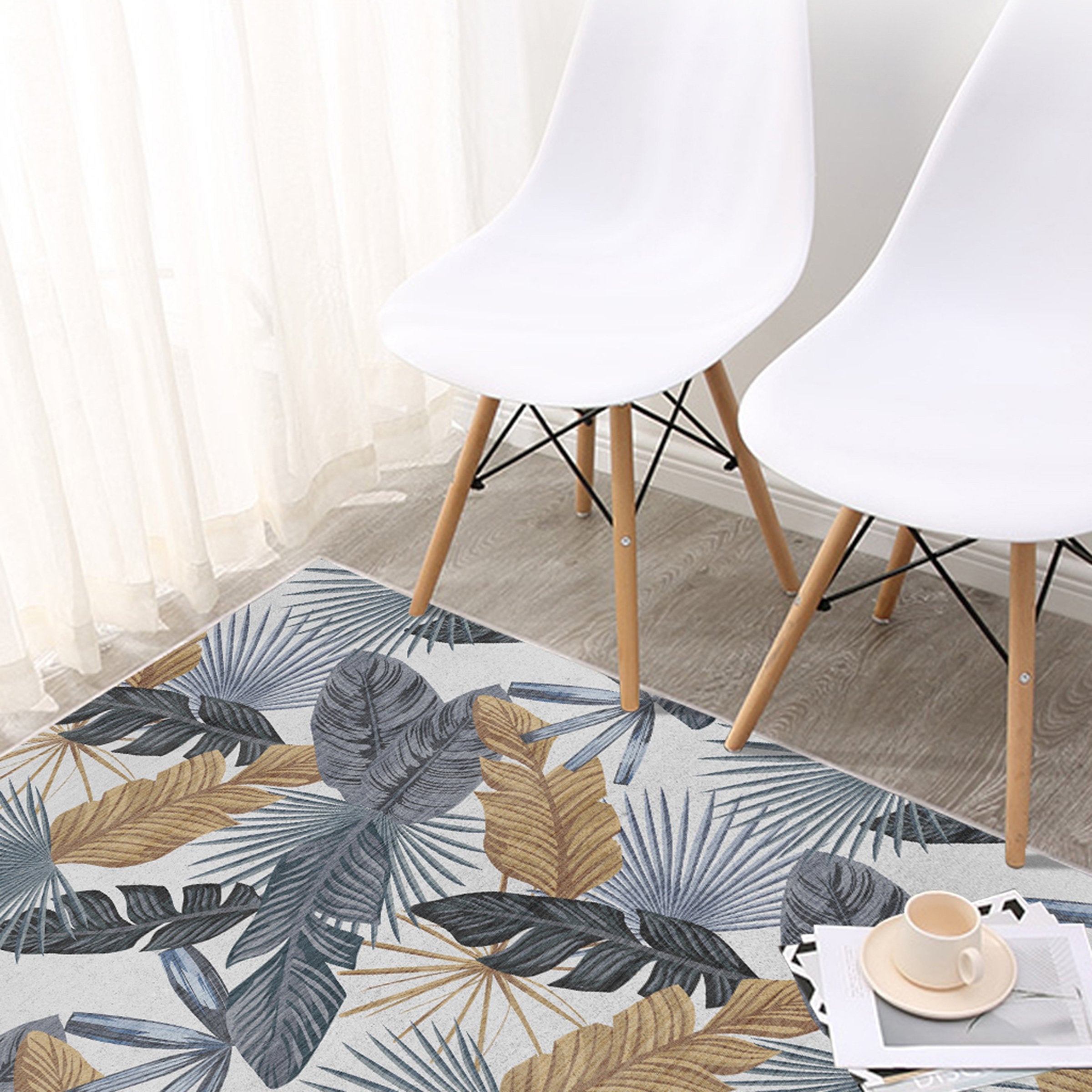 3D Green Leaves WG538 Non Slip Rug Mat Mat AJ Creativity Home