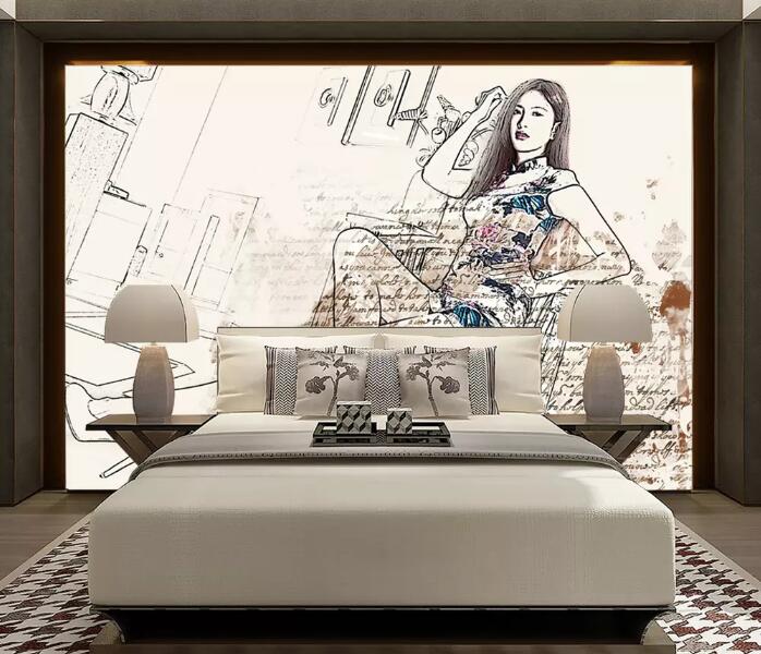 3D Fashion Girl WG97 Wall Murals Wallpaper AJ Wallpaper 2
