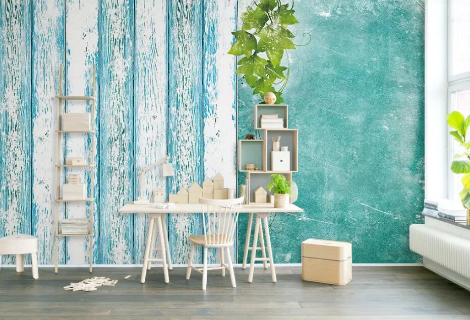 3D Blue Graffiti WC099 Wall Murals