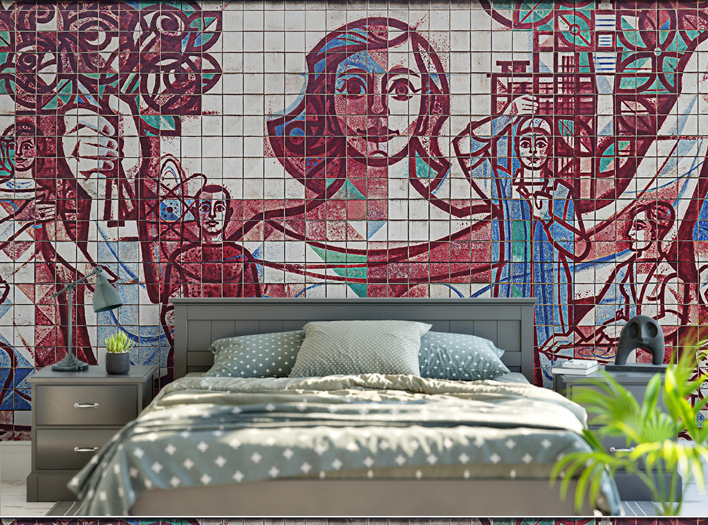 3D Sketch Girl WC023 Wall Murals