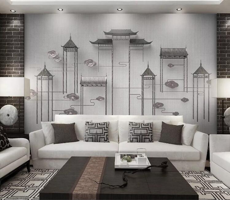 3D Sketch House WC223 Wall Murals