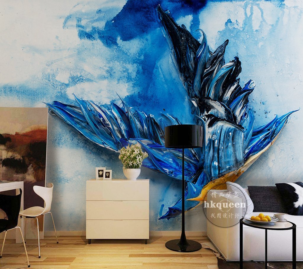 3D Ink Painting Blue 124 Wall Murals Wallpaper AJ Wallpaper 2