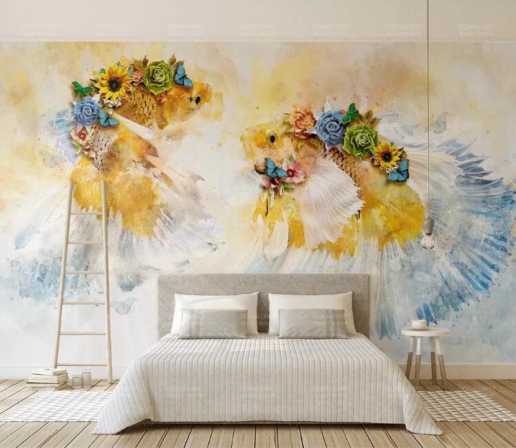 3D Colored Garland WC199 Wall Murals