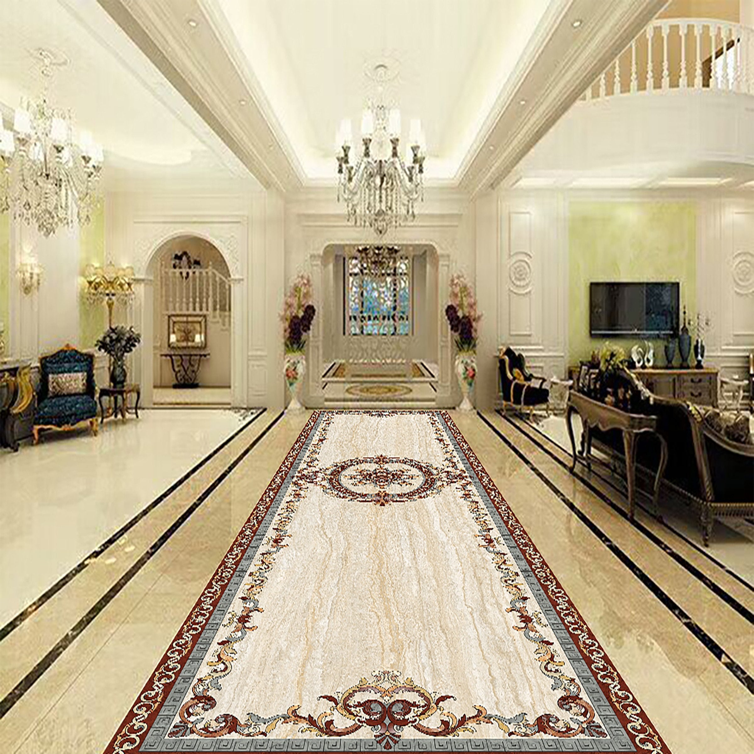 3D Marble Pattern WG200 Floor Mural Wallpaper AJ Wallpaper 2