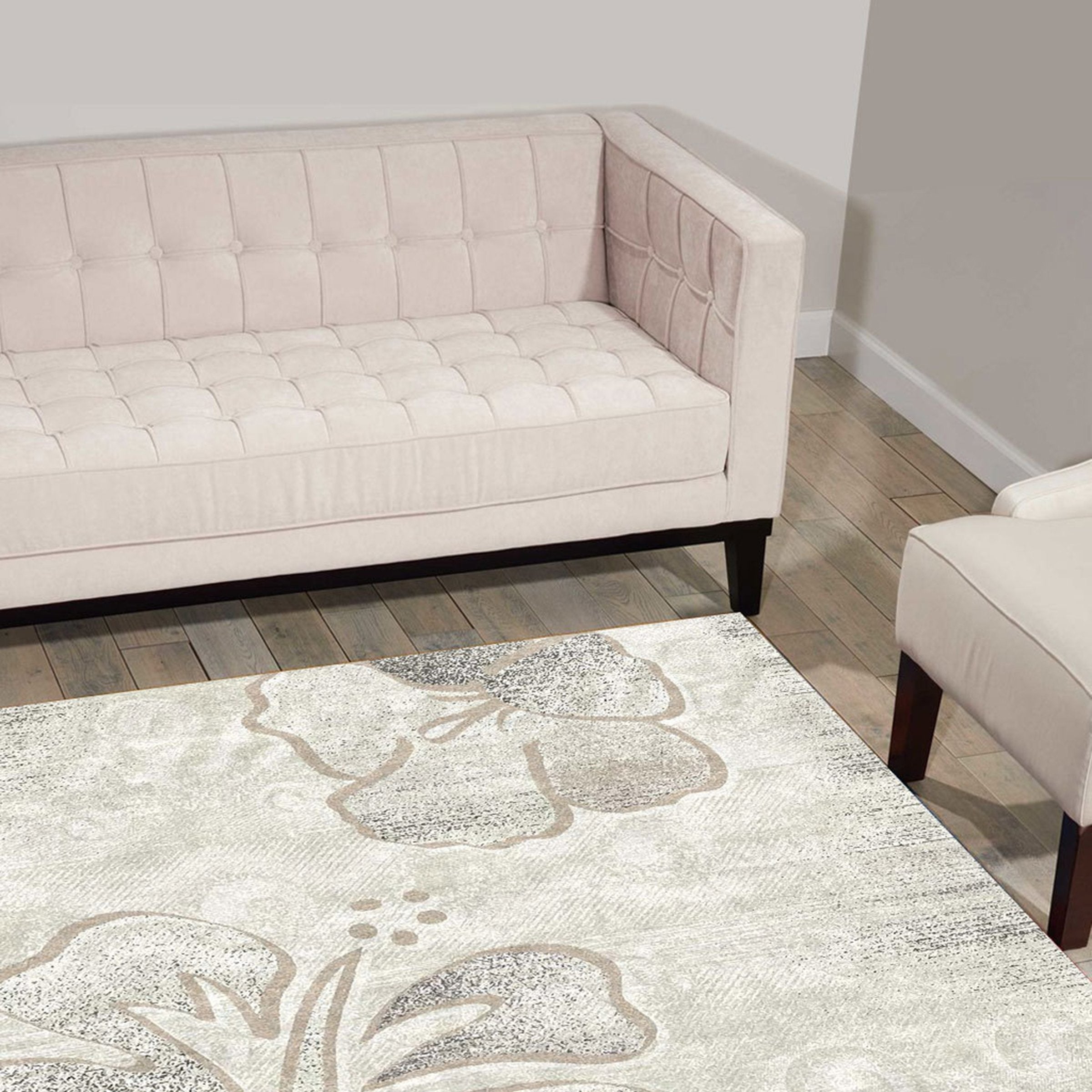 3D Gray Flowers WG194 Non Slip Rug Mat Mat AJ Creativity Home