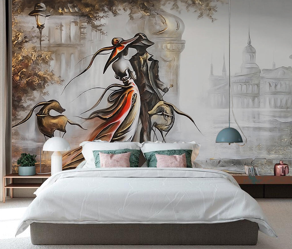 3D Couple Stat WG478 Wall Murals