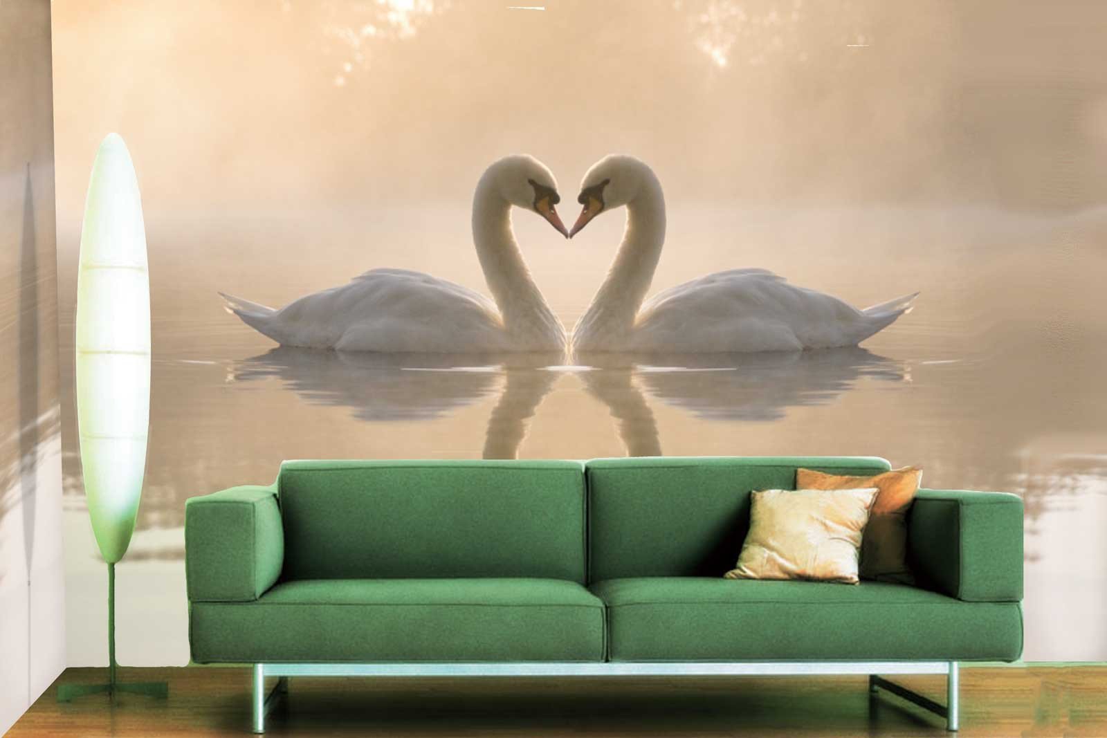 Kissing Swans Wallpaper AJ Wallpaper